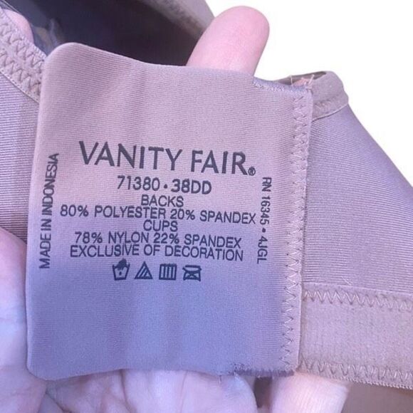 Vanity Fair 40C Bra Lingerie Full Figure Beauty Back Smoother Wireless 71380 - Picture 5 of 5